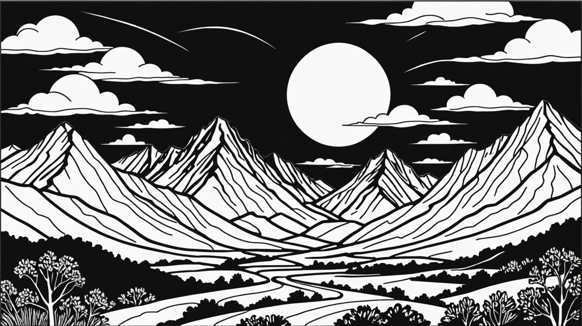 Placeholder image icon with a simple mountain and sun drawing